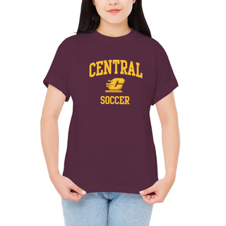Central Michigan Arch Logo Soccer T-Shirt - Maroon