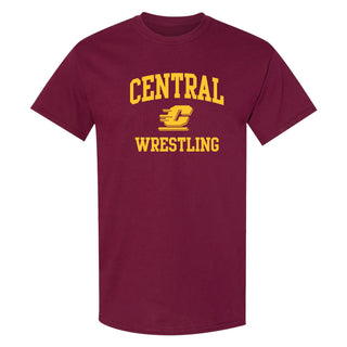 Central Michigan Arch Logo Wrestling T-Shirt - Maroon