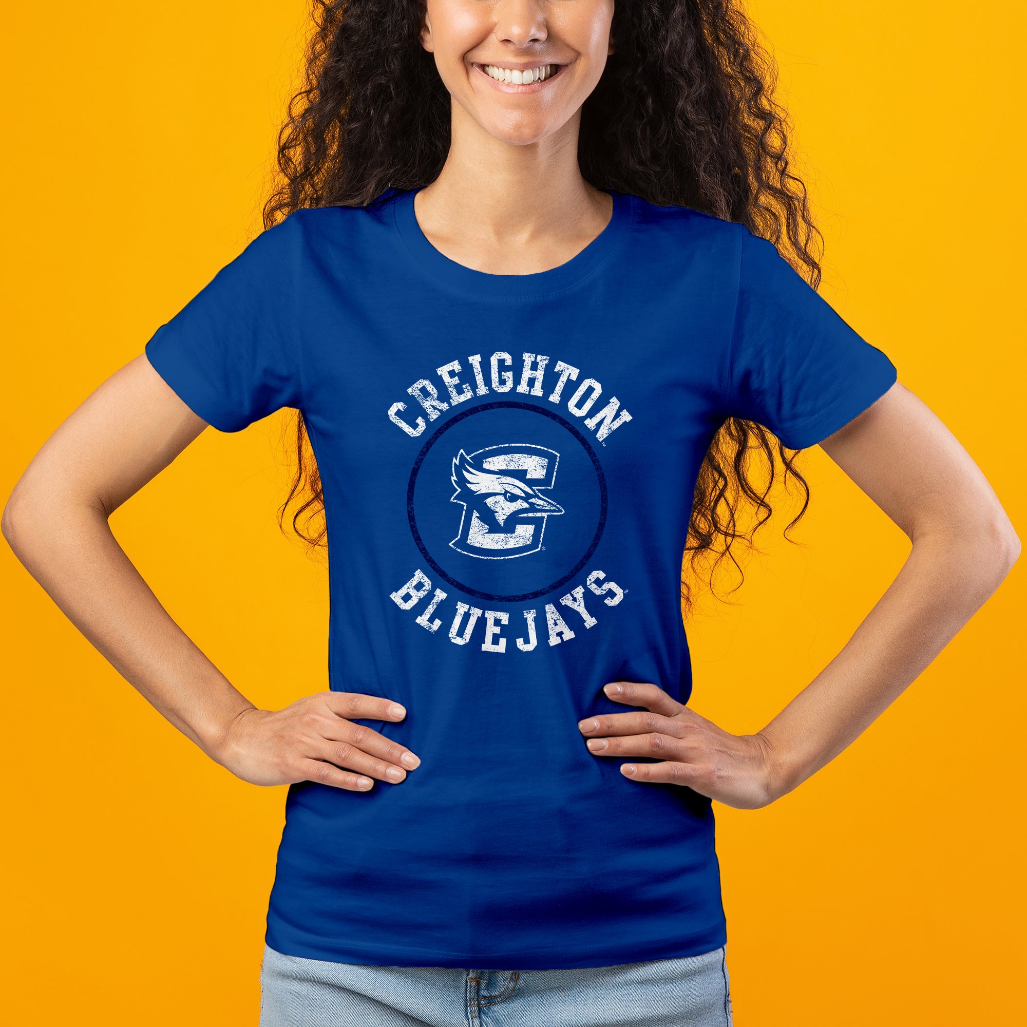 Creighton University Bluejays T-Shirt - Officially Licensed NCAA Short Sleeve Tee (Heather Charcoal, Medium)