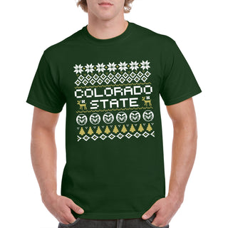 Colorado State Holiday Sweater T-Shirt - Forest