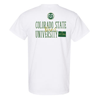 Colorado State Tall Type Tag T-Shirt - White