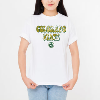 Colorado State Tie Dye Type T-Shirt - White