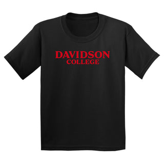 Davidson Wildcats Basic Block Youth T Shirt - Black