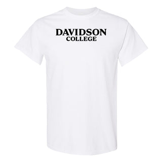 Davidson Wildcats Basic Block T Shirt - White