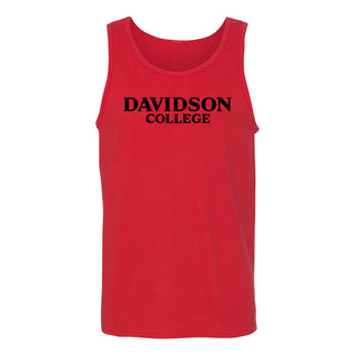 Davidson Wildcats Basic Block Tank Top - Red