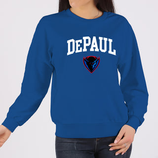 DePaul Arch Logo Crewneck - Royal