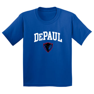 DePaul Arch Logo Youth T-Shirt - Royal