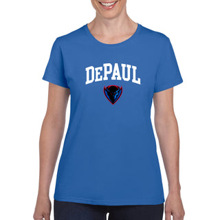 DePaul Arch Logo Womens T-Shirt - Royal