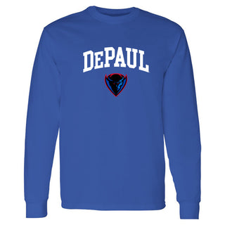DePaul Arch Logo Long Sleeve - Royal