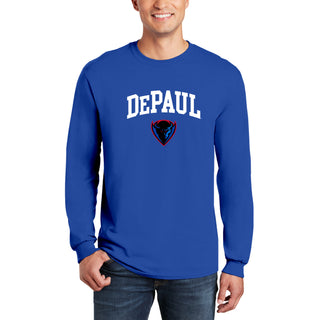 DePaul Arch Logo Long Sleeve - Royal