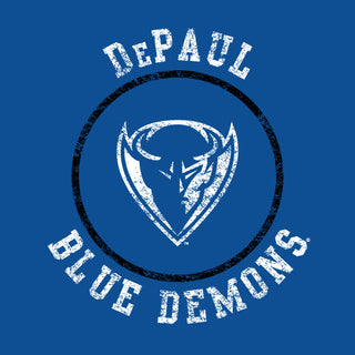 DePaul Distressed Circle Logo Long Sleeve - Royal