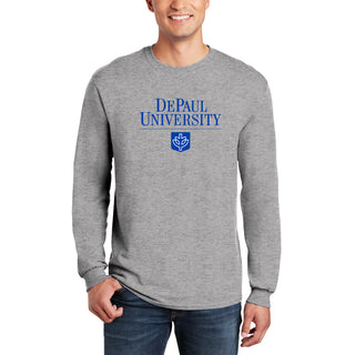 DePaul Institutional Logo Long Sleeve - Sport Grey