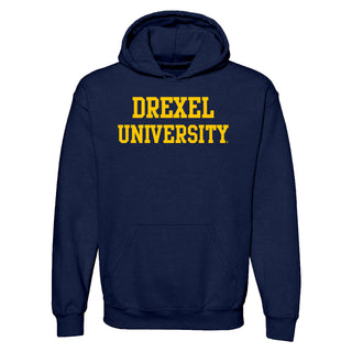 Drexel University Dragons Basic Block Hoodie - Navy