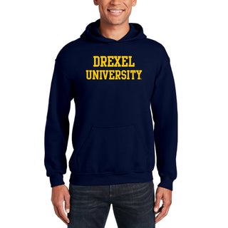 Drexel University Dragons Basic Block Hoodie - Navy