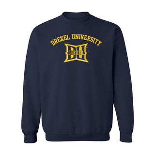 Drexel University Dragons Arch Logo Crewneck Sweatshirt - Navy