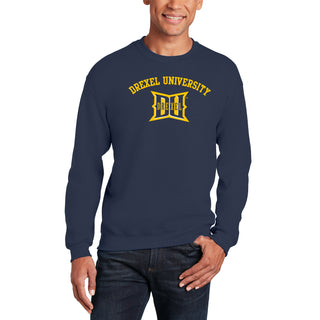 Drexel University Dragons Arch Logo Crewneck Sweatshirt - Navy
