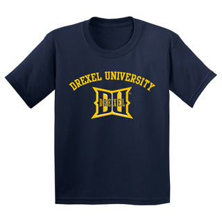 Drexel University Dragons Arch Logo Youth T-Shirt - Navy