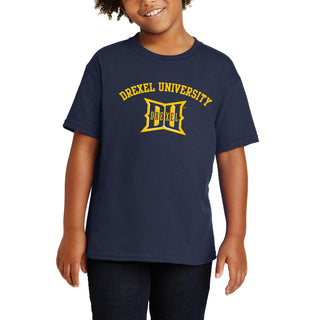 Drexel University Dragons Arch Logo Youth T-Shirt - Navy