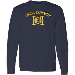Drexel University Dragons Arch Logo Long Sleeve - Navy