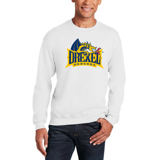 Drexel University Dragons Primary Logo Crewneck Sweatshirt - White