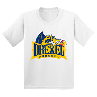 Drexel University Dragons Primary Logo Youth T-Shirt - White