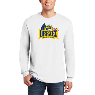 Drexel University Dragons Primary Logo Long Sleeve - White