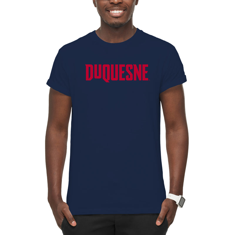 Duquesne Arch Logo T-Shirt - Navy