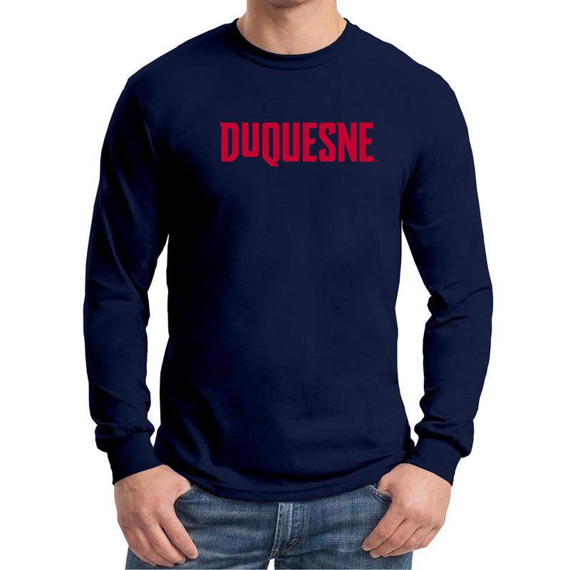 Duquesne Basic Block Long Sleeve - Navy