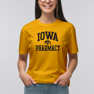University of Iowa Hawkeyes Arch Logo Pharmacy Short Sleeve T Shirt - Gold