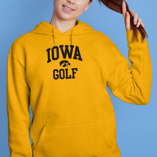 University of Iowa Hawkeyes Arch Logo Golf Hoodie- Gold
