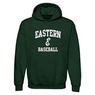 Eastern Michigan Arch Logo Baseball Hoodie - Forest