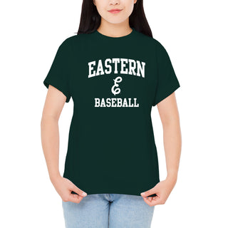 Eastern Michigan Arch Logo Baseball T-Shirt - Forest