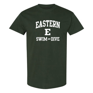 Eastern Michigan Arch Logo Swim & Dive T-Shirt - Forest