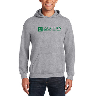 Eastern Michigan Institutional Logo Hoodie - Sport Grey