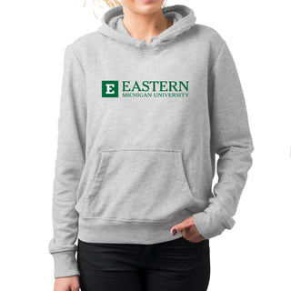 Eastern Michigan Institutional Logo Hoodie - Sport Grey