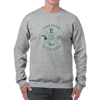 Eastern Michigan Identity Stamp Crewneck - Sport Grey