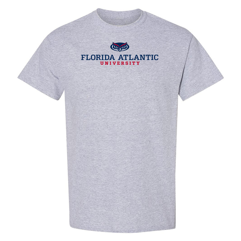 Florida Atlantic University Owls Institutional Logo Short Sleeve T Shirt - Sport Grey
