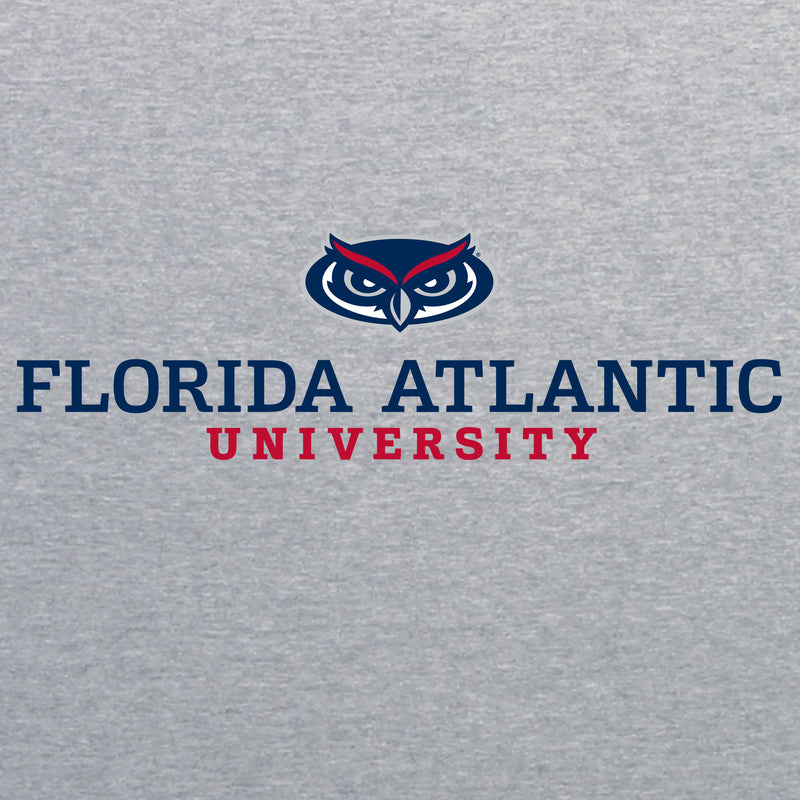 Florida Atlantic University Owls Institutional Logo Short Sleeve T Shirt - Sport Grey