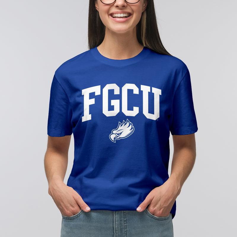 Florida Gulf Coast University Eagles Arch Logo Short Sleeve T Shirt - Royal Blue