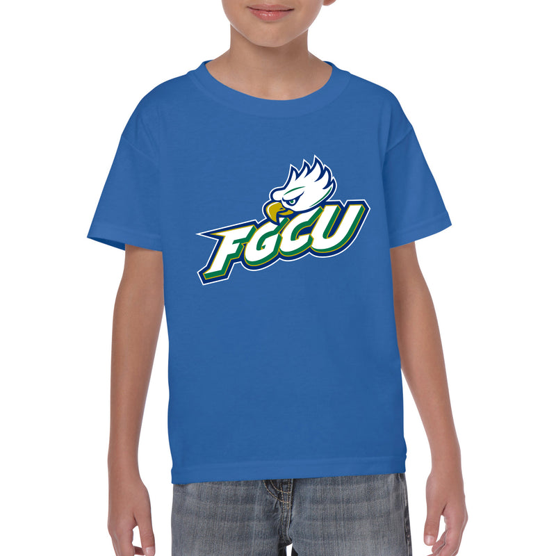 FGCU Florida Gulf Coast University Eagles Primary Logo Youth Short Sleeve T-Shirt - Royal