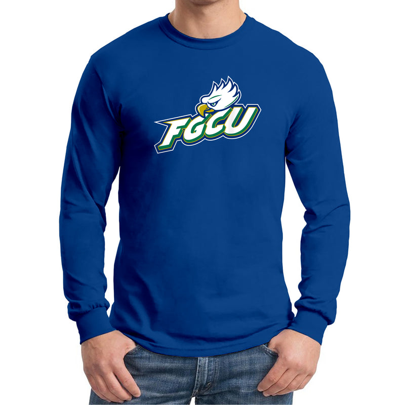 FGCU Florida Gulf Coast University Eagles Primary Logo Long Sleeve T Shirt - Royal