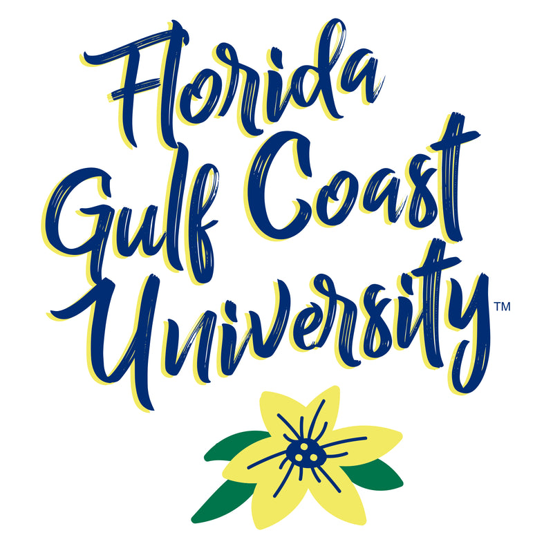 Florida Gulf Coast University Eagles Floral State Comfort Colors Short Sleeve T Shirt - White