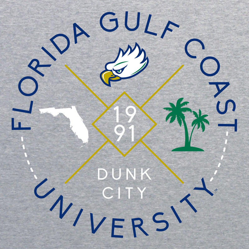 Florida Gulf Coast University Eagles Identity Stamp Crewneck - Sport Grey