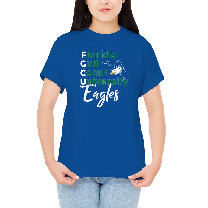 FGCU School Stack T-Shirt - Royal