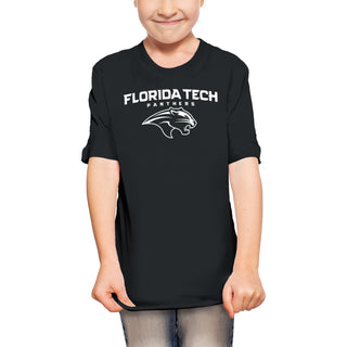 Florida Institute of Technology Panthers Arch Logo Youth T Shirt - Black