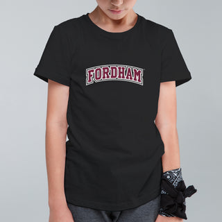 Fordham University Rams Basic Block Youth T-Shirt - Black
