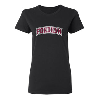 Fordham University Rams Basic Block Women's T-Shirt - Black