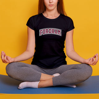 Fordham University Rams Basic Block Women's T-Shirt - Black