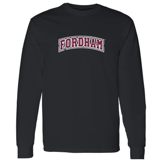 Fordham University Rams Basic Block Long Sleeve T-Shirt - Black