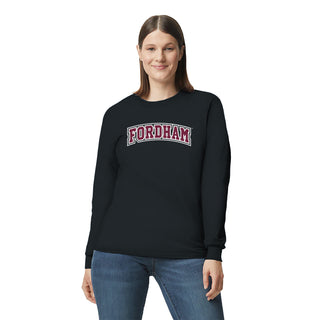 Fordham University Rams Basic Block Long Sleeve T-Shirt - Black